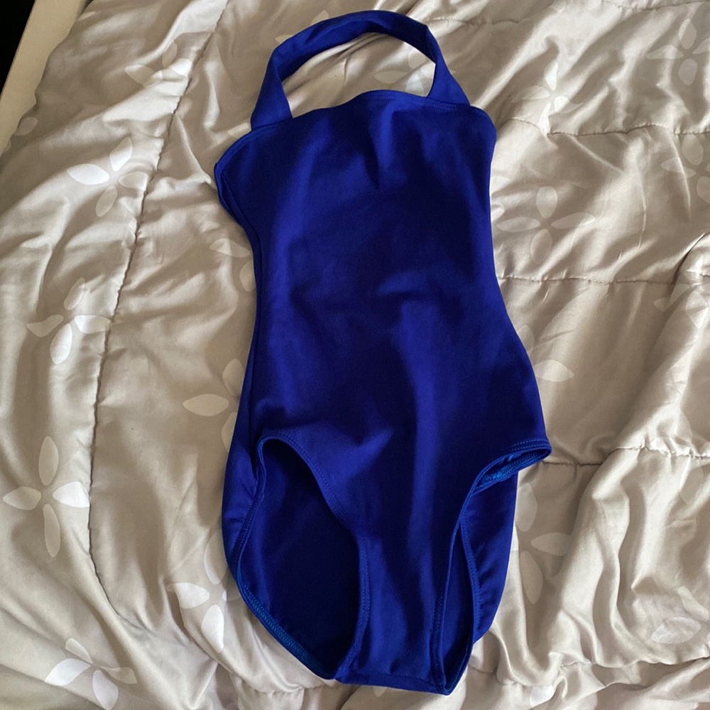 blue leotard